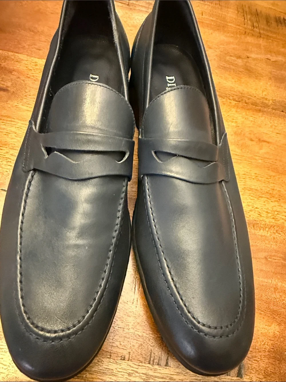Navy Blue Men’s Loafers by Divarese. Made in Italy. Size 44 or men’s 11